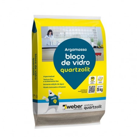 ARGAMASSA BLOCO DE VIDRO 5KG QUARTZOLIT