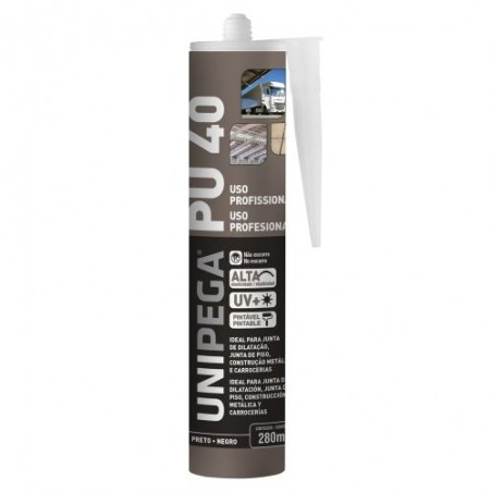 ADESIVO PU40 PRETO 280ML/400GR UNIPEGA