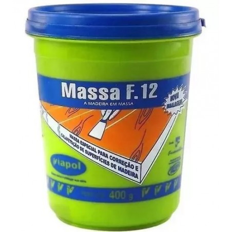 MASSA P/ MADEIRA F12 BRANCA 400G VIAPOL