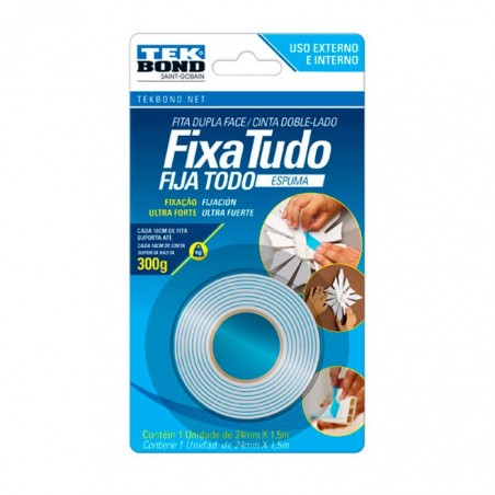 FITA DUPLA FACE ESPUMA 24MMX1,5M TEKBOND