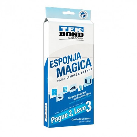 ESPONJA MÁGICA C/ 3 UNIDADES TEKBOND