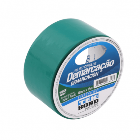 FITA ADESIVA P/ DEMARCAÇÃO VERDE 48mmX15m TEKBOND