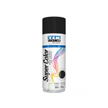 TINTA SPRAY PRETO FOSCO 350ml TEKBOND