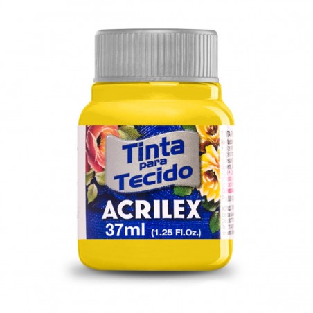 TINTA P/ TECIDO 505 AMARELO OURO 37ml ACRILEX