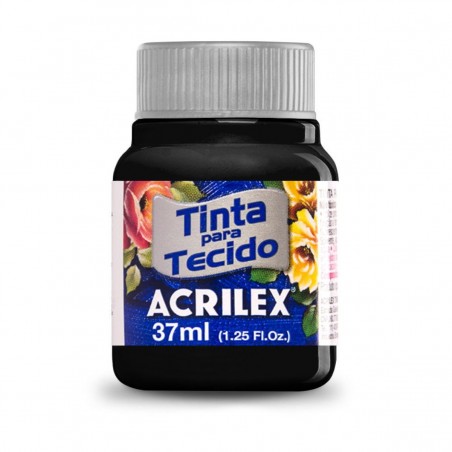 TINTA P/ TECIDO 520 PRETO 37ml ACRILEX