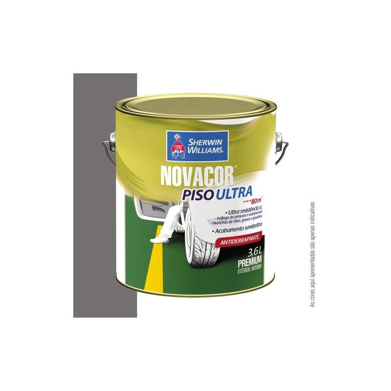 TINTA NOVACOR PISO ULTRA GALÃO 3.6L CINZA SHERWIN WILLIAMS