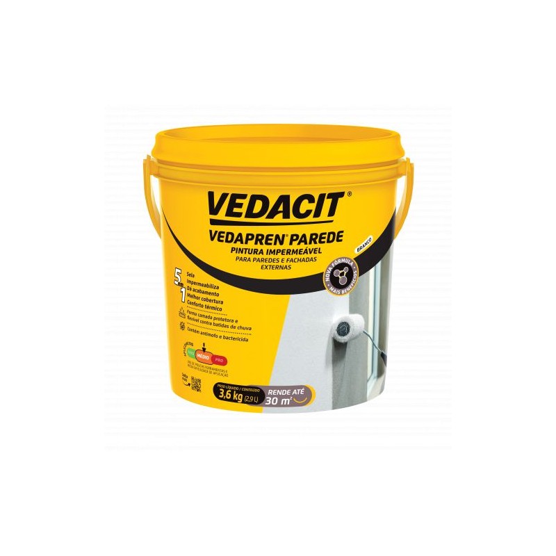 VEDAPREN PAREDE 3,6KG BRANCO VEDACIT