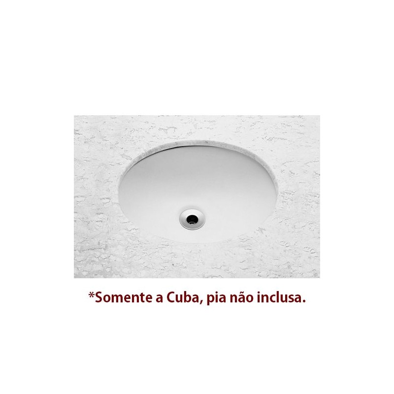 CUBA OVAL EMBUTIR 39X30 BRANCO CELITE