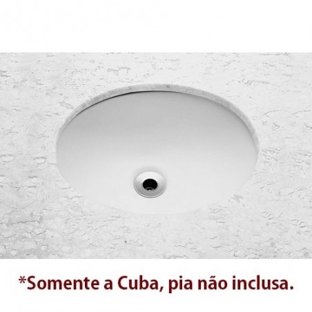 CUBA OVAL EMBUTIR 39X30 BRANCO CELITE