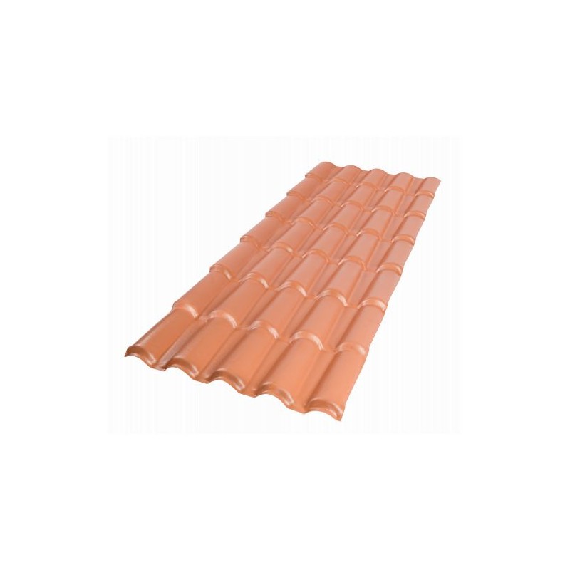 TELHA PVC COLONIAL TERRACOTA 2,30X0,86 5 ONDAS