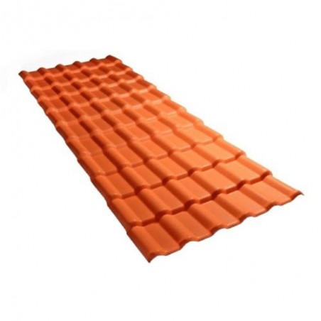 TELHA PVC PLANA TERRACOTA 2,42X0,88X1,6MM 6 ONDAS