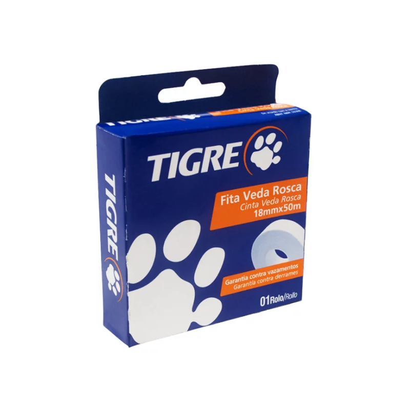 FITA VEDA ROSCA TEFLON 18MMX25M TIGRE