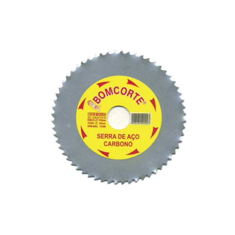 DISCO DE AÇO P/ MADEIRA 41/2X20MM HOBBY 60 DENTES BOM CORTE