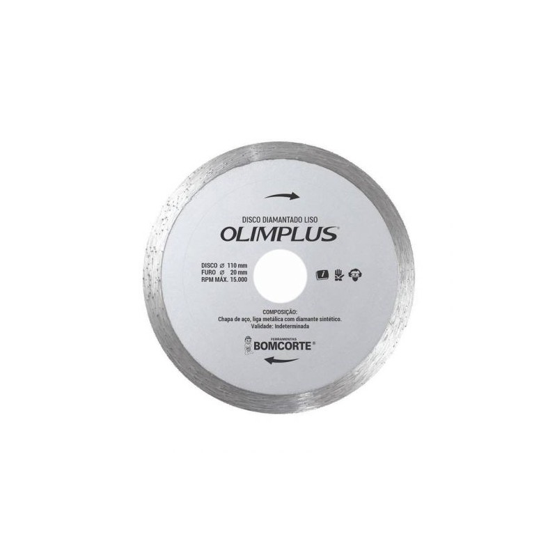 DISCO DIAMANTADO CORTE LISO AGUA OLIMPLUS 41/2X20MM BOMCORTE