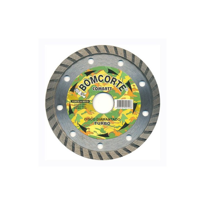 DISCO DIAMANTADO TURBO SECO 41/2X20MM COMBATT BOMCORTE