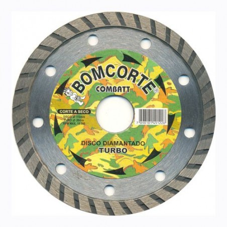 DISCO DIAMANTADO TURBO SECO 41/2X20MM COMBATT BOMCORTE