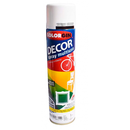 TINTA SPRAY DECOR BRANCO BRILHANTE COLORGIN