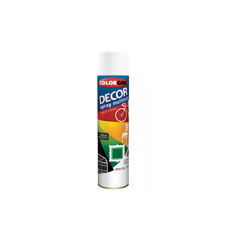 TINTA SPRAY DECOR BRANCO FOSCO COLORGIN