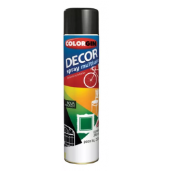 TINTA SPRAY DECOR PRETO BRILHANTE COLORGIN