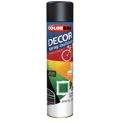 TINTA SPRAY DECOR PRETO FOSCO COLORGIN