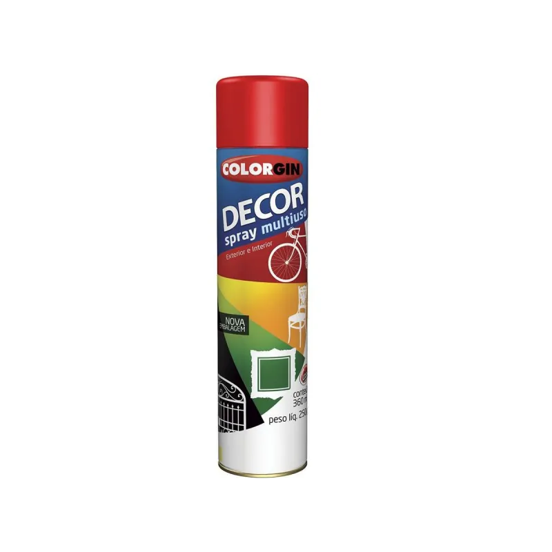 TINTA SPRAY DECOR VERMELHO COLORGIN