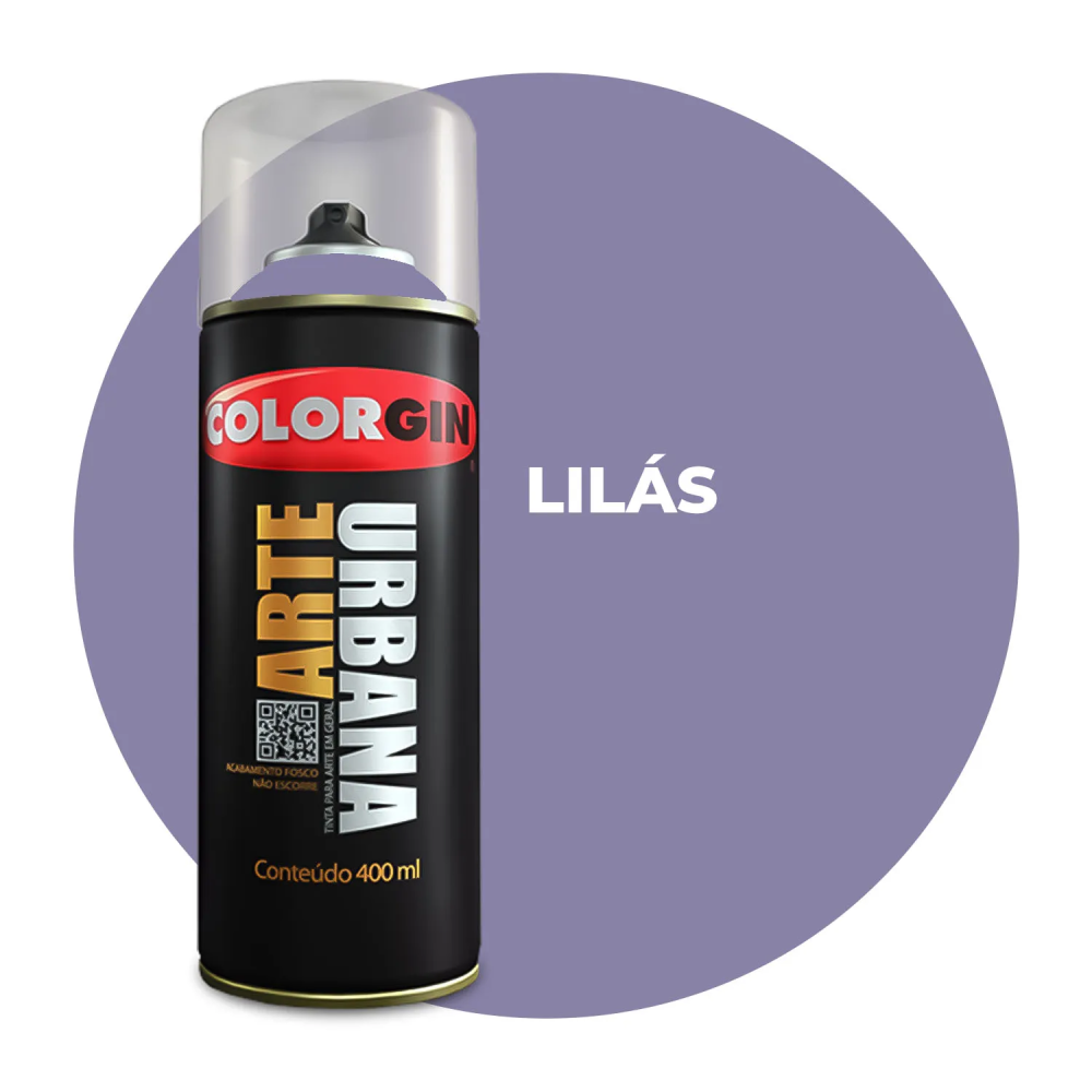 TINTA SPRAY ARTE URBANA LILÁS 400ML COLORGIN