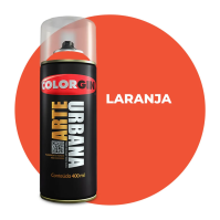 TINTA SPRAY ARTE URBANA LARANJA 400ML COLORGIN