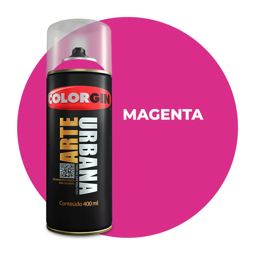 TINTA SPRAY ARTE URBANA MAGENTA 400ML COLORGIN