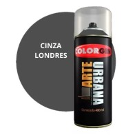 TINTA SPRAY ARTE URBANA CINZA LONDRES 400ML COLORGIN