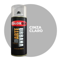 TINTA SPRAY ARTE URBANA CINZA CLARO 400ML COLORGIN