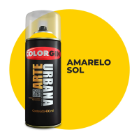 TINTA SPRAY ARTE URBANA AMARELO SOL 400ML COLORGIN