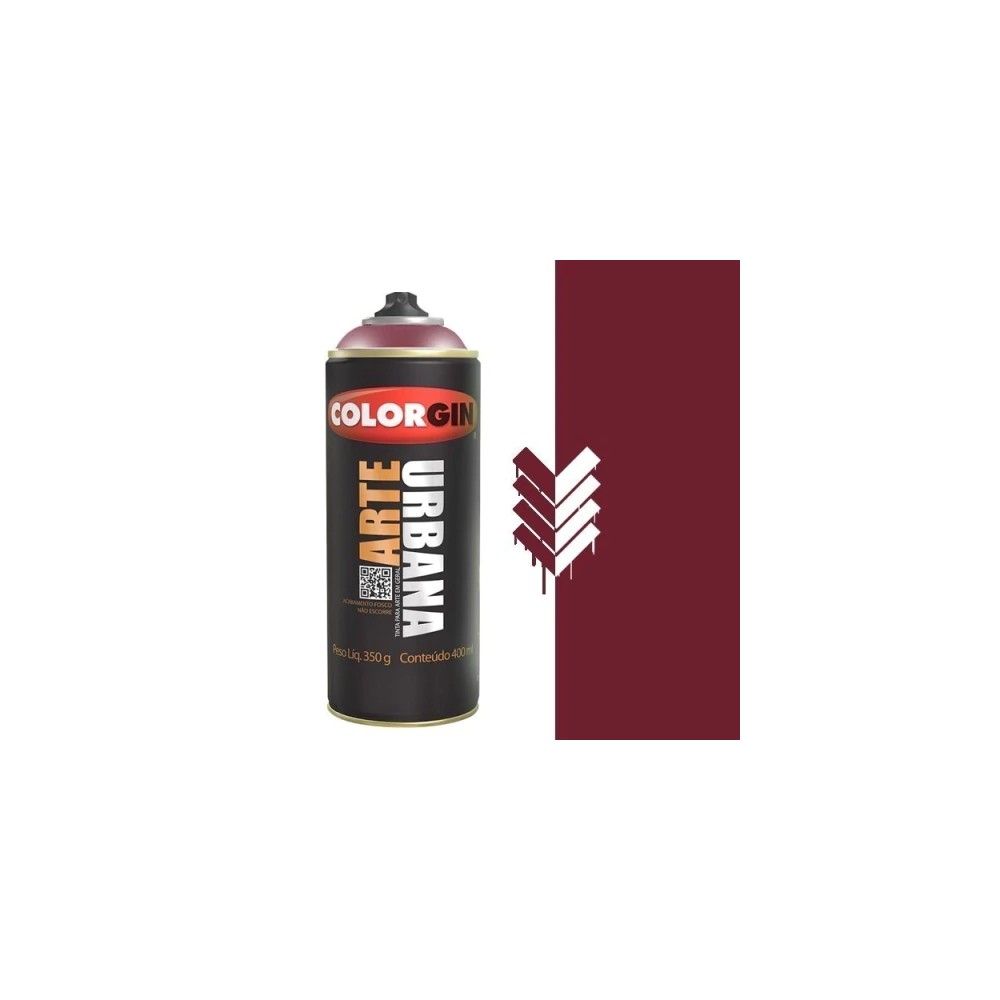 TINTA SPRAY ARTE URBANA VERMELHO AÇAÍ 400ML COLORGIN