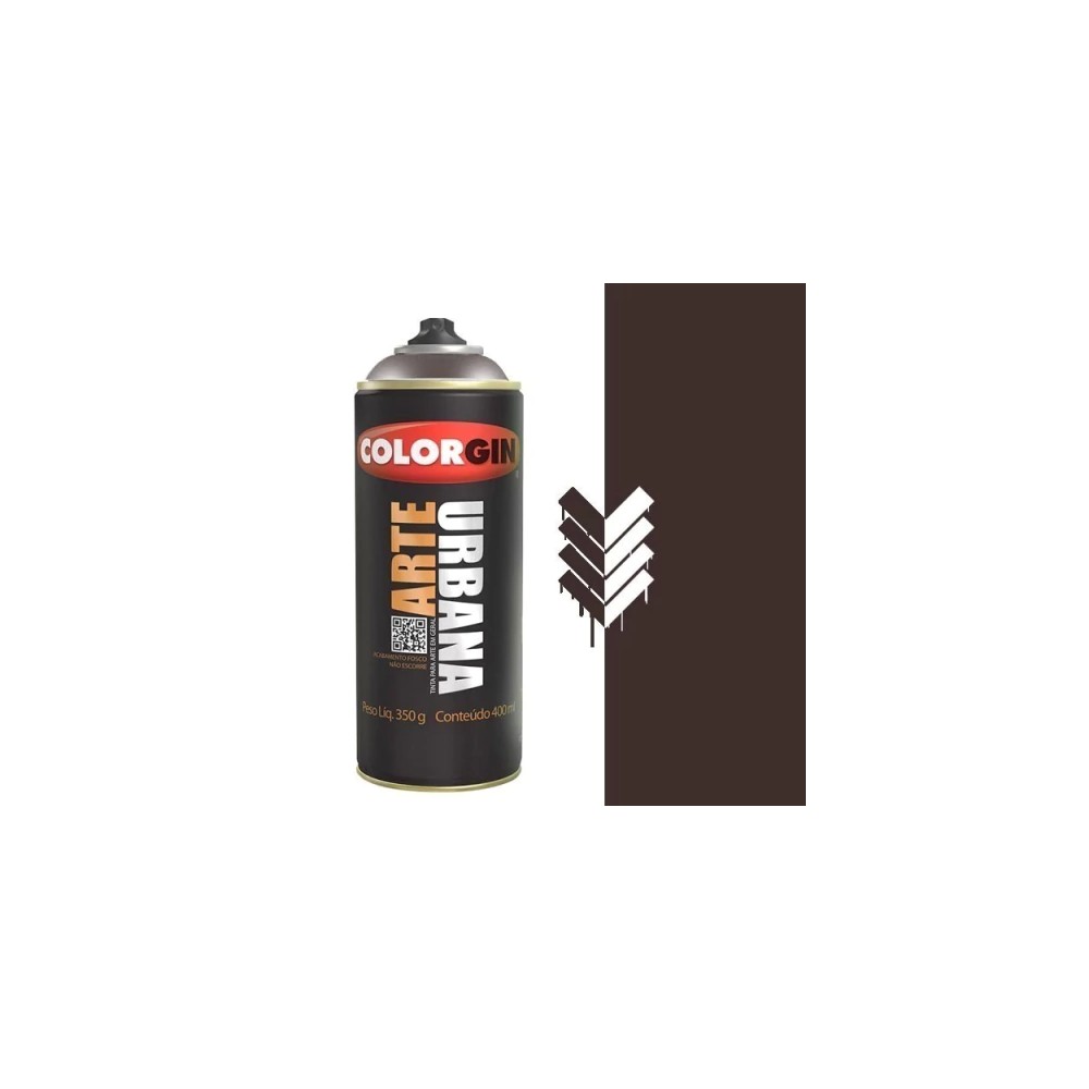 TINTA SPRAY ARTE URBANA MARROM CAFÉ 400ML COLORGIN