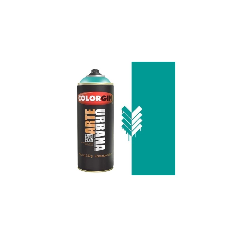 TINTA SPRAY ARTE URBANA VERDE MATA CAFÉ 400ML COLORGIN