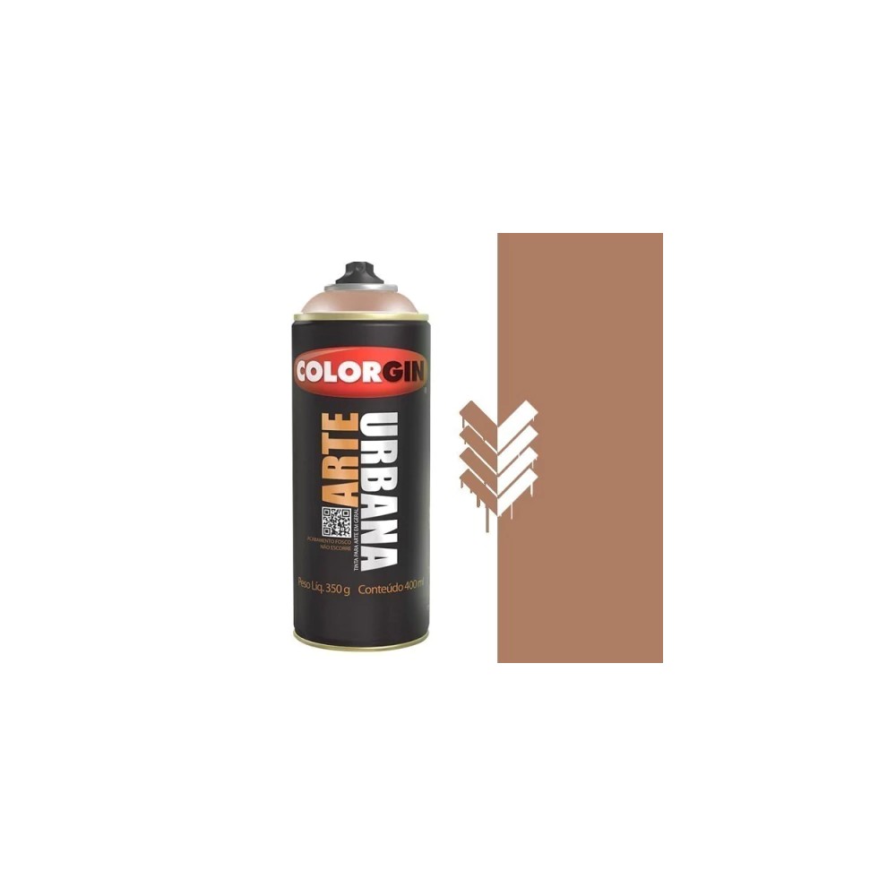 TINTA SPRAY ARTE URBANA MADEIRA CAFÉ 400ML COLORGIN