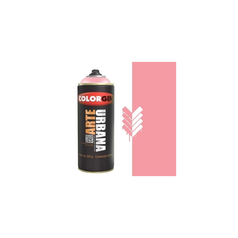 TINTA SPRAY ARTE URBANA ROSA CHICLETE 400ML COLORGIN