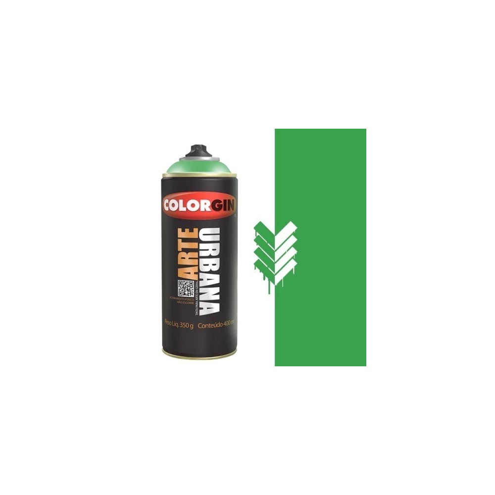 TINTA SPRAY ARTE URBANA VERDE ERVILHA 400ML COLORGIN