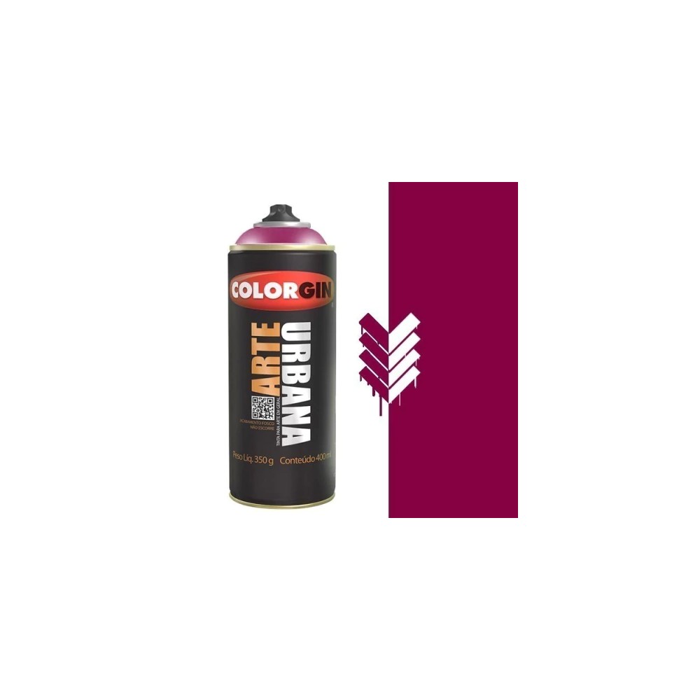 TINTA SPRAY ARTE URBANA FRAMBOESA 400ML COLORGIN