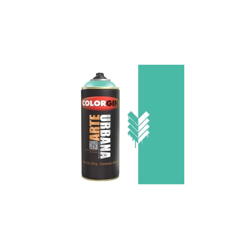 TINTA SPRAY ARTE URBANA VERDE MENTA 400ML COLORGIN