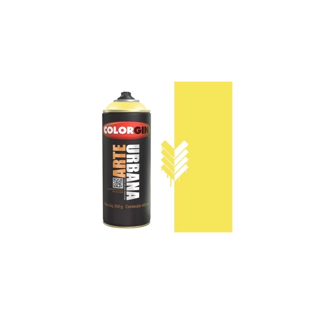 TINTA SPRAY ARTE URBANA AMARELO LIMÃO 400ML COLORGIN